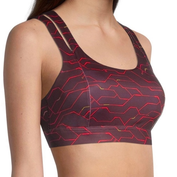 Xersion Women's Burgundy Hi Tech Medium Support Sports Bra Size M L XXL - Picture 1 of 13